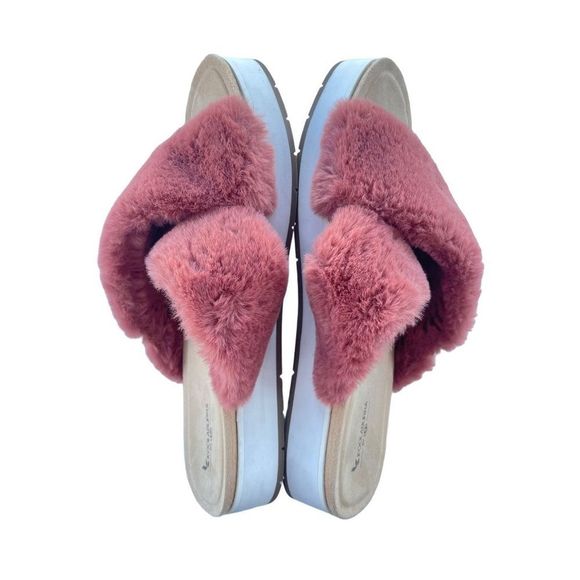 Koolaburra by UGG Pink Fuzz'n Slide Sandals Size 10 - Picture 4 of 4